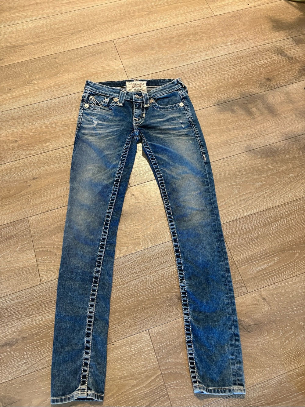 Big Star Women's Skinny Jeans in Washed Blue Denim - Picture 2 of 11
